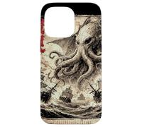 Vintage Japonais Sea Monster Kraken Journal Cthulhu Coque pour iPhone 14 Pro Max