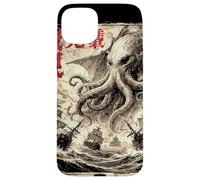 Vintage Japonais Sea Monster Kraken Journal Cthulhu Coque pour iPhone 15 Plus
