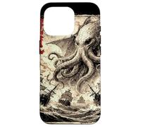 Vintage Japonais Sea Monster Kraken Journal Cthulhu Coque pour iPhone 16 Pro