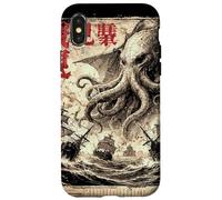 Vintage Japonais Sea Monster Kraken Journal Cthulhu Coque pour iPhone X/XS