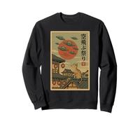 Vintage Japonais UFO Invasion Retro Sci-FI Sweatshirt