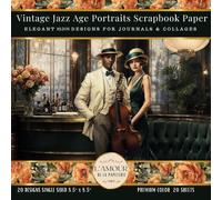 Vintage Jazz Age Portraits Scrapbook Paper: Elegant 1920s Designs For Journals & Collages