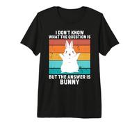 Vintage Je ne Sais Pas, la Question est la réponse est Bunny T-Shirt Haut de Gamme