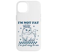 Vintage, je ne suis pas gros, je suis juste facile à voir, drôle d'amateur de chats Coque pour iPhone 14 Plus