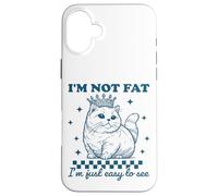 Vintage, je ne suis pas gros, je suis juste facile à voir, drôle d'amateur de chats Coque pour iPhone 16 Plus