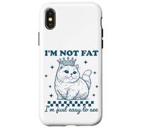Vintage, je ne suis pas gros, je suis juste facile à voir, drôle d'amateur de chats Coque pour iPhone X/XS