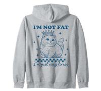 Vintage, je ne suis pas gros, je suis juste facile à voir, drôle d'amateur de chats Sweat à Capuche