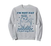 Vintage, je ne suis pas gros, je suis juste facile à voir, drôle d'amateur de chats Sweatshirt