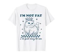Vintage, je ne suis pas gros, je suis juste facile à voir, drôle d'amateur de chats T-Shirt