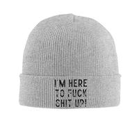 Vintage Je suis Là pour Tout Foutre en L'Air Bonnet Unisexe Bonnet Homme Doux Bonnets pour Cyclisme Conduite Décontractée