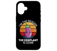 Vintage Je suis la Raison pour laquelle l'aubergine est devenue Un Amateur de Nourriture Coque pour iPhone 16