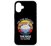 Vintage Je suis la Raison pour laquelle Le Riz est devenu Un Amateur de Nourriture Coque pour iPhone 16 Plus