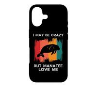 Vintage Je suis Peut-être Fou mais Les lamantins m'aiment Coque pour iPhone 17