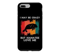 Vintage Je suis Peut-être Fou mais Les lamantins m'aiment Coque pour iPhone 7 Plus/8 Plus