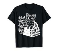 Vintage Je veux juste lire des livres et caresser des chats T-Shirt