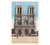 Vintage Journal Facade Of Notre Dame Cathedral
