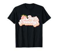 Vintage Just Peachy Peaches Women Summer Fruit T-Shirt