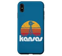 Vintage Kansas Distressed 80's Sun & Windmill Graphic Coque pour iPhone XS Max