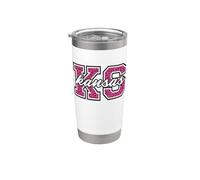 Vintage Kansas Game Day Imprimé léopard Gobelet isotherme en acier inoxydable double paroi