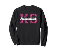 Vintage Kansas Game Day Imprimé léopard Sweatshirt