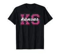 Vintage Kansas Game Day Imprimé léopard T-Shirt