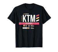 Vintage Katmandou KTM Airport Code Retro Travel Day Népal T-Shirt