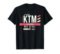 Vintage Katmandou KTM Code Aéroport Rétro Journée Voyage Népal T-Shirt