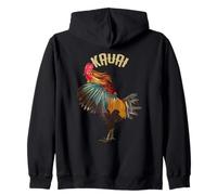 Vintage Kauai Poulet Coq Jardin de l'île Sweat à Capuche