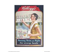 Vintage Kelloggs (Morning, Noon & Night 60 x 80 cm Toile Imprimée