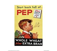 Vintage Kelloggs (Start Back Full of Pep 30 x 40 cm Toile Imprimée