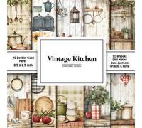 Vintage Kitchen Scrapbook Paper: Decorative Double-Sided Craft Papers For Junk Journals, Wrapping & Mixed Media, Card Making And More