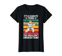 Vintage Kitten, C'est Un karaté Que Vous ne comprendriez Pas T-Shirt Graphique avec Valeur, Femme, Noir, M