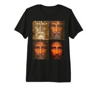 Vintage Le Suaire de Turin, Sainte Face de Jésus T-Shirt Haut de Gamme