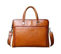 Vintage Leather Men's Mencase Mencase CowHide Horizontal Handbag Business Crossbody Bag Sac d'ordinateur décontracté
