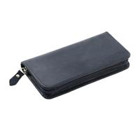 Vintage Leather Pouch - Pen Storage Case, Stationery Holder with Triple Slots, Writing Organizer, Desk Accessory, Pen Keeper for Protecting Fountain Pens Maintaining Neat Carry During Travel