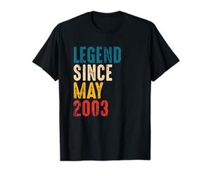 Vintage Legend Since May 2003-18 Year Old Boys Birthday T-Shirt