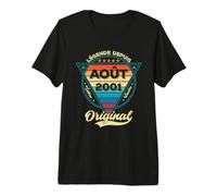 Vintage Légende Depuis Août 2001 25e Anniversaire T-Shirt Haut de Gamme