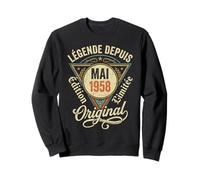 Vintage Légende Depuis Mai 1958 68 Ans Cadeau Anniversaire Sweatshirt