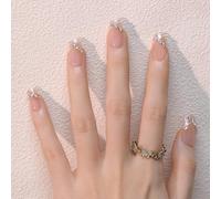 Vintage Leopard & Polka Dot Press On Nails, Faux ongles courts et de longueur moyenne, Colle élégante sur faux for un usage quotidien fête(F)