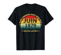 Vintage Les Legéndes sont Neés Juin 1979 47e Anniversaire T-Shirt
