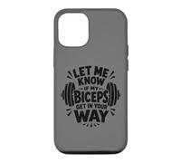 Vintage Let Me Know If My Biceps Get in Your Way Entraînement Coque pour iPhone 12/12 Pro
