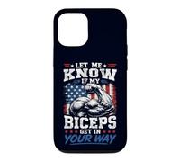 Vintage Let Me Know If My Biceps Get in Your Way Entraînement Coque pour iPhone 12/12 Pro