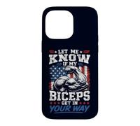 Vintage Let Me Know If My Biceps Get in Your Way Entraînement Coque pour iPhone 14 Pro Max