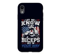 Vintage Let Me Know If My Biceps Get in Your Way Entraînement Coque pour iPhone XR