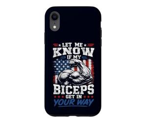 Vintage Let Me Know If My Biceps Get in Your Way Entraînement Coque pour iPhone XR