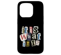 Vintage Letter Prints, It is What It is Coque pour iPhone 15 Pro