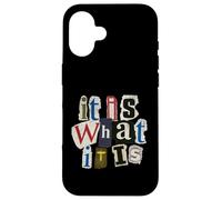 Vintage Letter Prints, It is What It is Coque pour iPhone 16