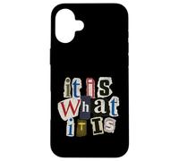 Vintage Letter Prints, It is What It is Coque pour iPhone 16 Plus