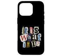 Vintage Letter Prints, It is What It is Coque pour iPhone 16 Pro