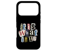 Vintage Letter Prints, It is What It is Coque pour iPhone 17 Pro